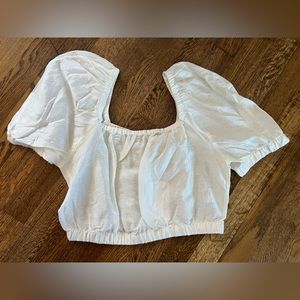 & Other Stories white puff sleeve crop top Small NWT